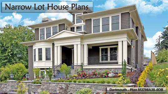 Click to view Narrow Lot House Plans.